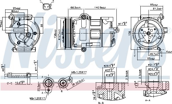 Nissens 890698 - Компрессор кондиционера unicars.by