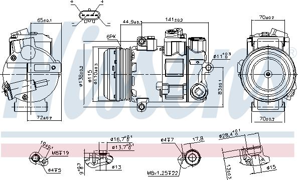 Nissens 890645 - Компрессор кондиционера unicars.by