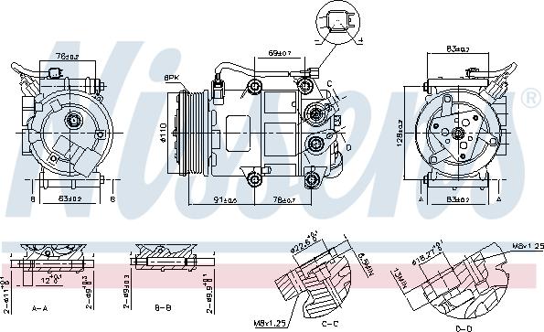 Nissens 890655 - Компрессор кондиционера unicars.by