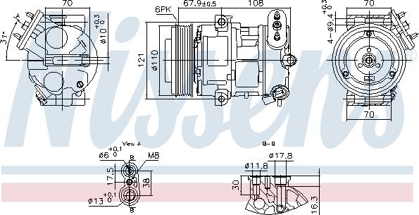 Nissens 890663 - Компрессор кондиционера unicars.by