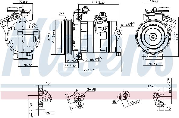 Nissens 890662 - Компрессор кондиционера unicars.by