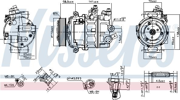 Nissens 890608 - Компрессор кондиционера unicars.by