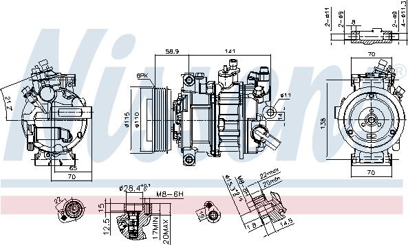 Nissens 890602 - Компрессор кондиционера unicars.by