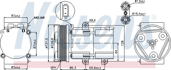 Nissens 89068 - Компрессор кондиционера unicars.by