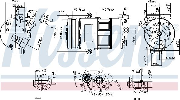 Nissens 890639 - Компрессор кондиционера unicars.by