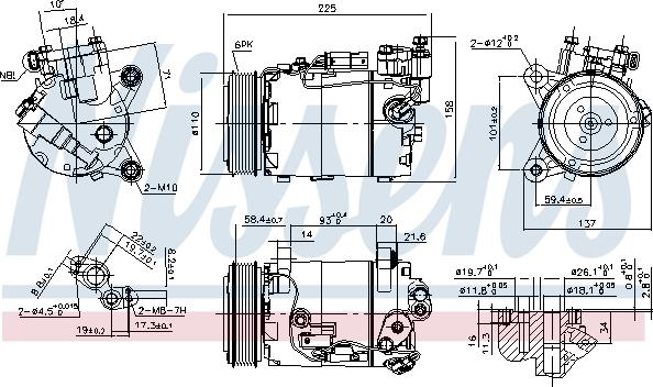 Nissens 890098 - Компрессор кондиционера unicars.by