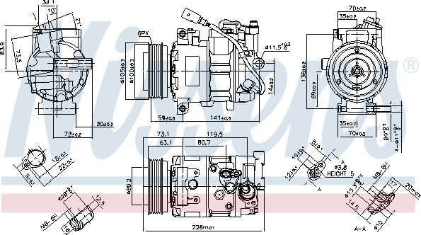 Nissens 890048 - Компрессор кондиционера unicars.by