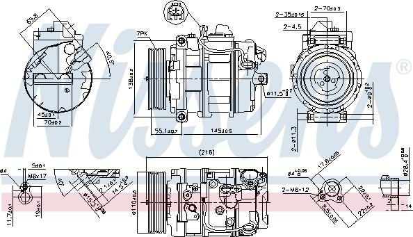 Nissens 890069 - Компрессор кондиционера unicars.by