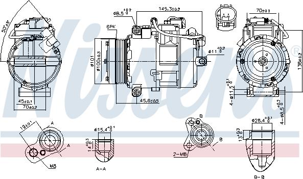 Nissens 890012 - Компрессор кондиционера unicars.by