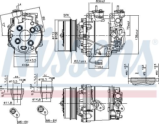 Nissens 890035 - Компрессор кондиционера unicars.by