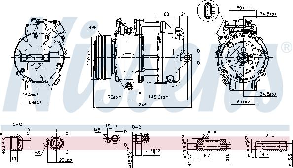 Nissens 890038 - Компрессор кондиционера unicars.by