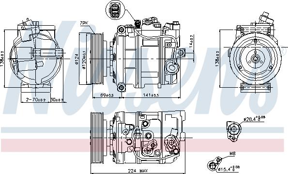 Nissens 890025 - Компрессор кондиционера unicars.by