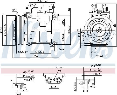 Nissens 890023 - Компрессор кондиционера unicars.by