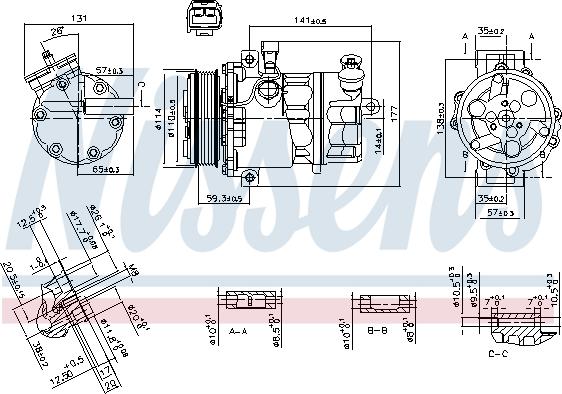 Nissens 890074 - Компрессор кондиционера unicars.by