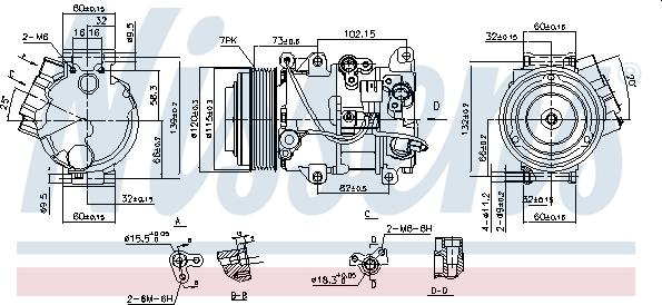 Nissens 890141 - Компрессор кондиционера unicars.by