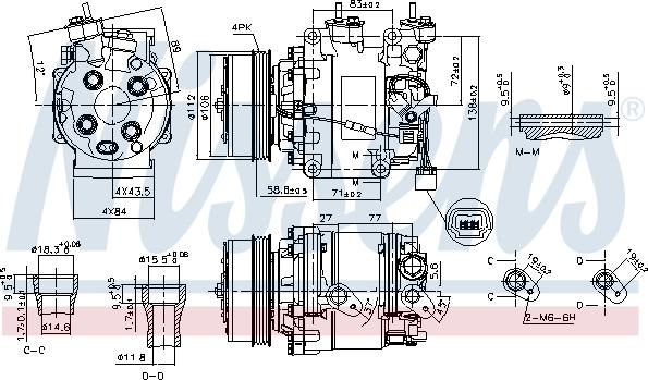 Nissens 890155 - Компрессор кондиционера unicars.by