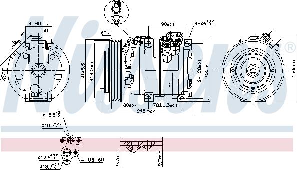 Nissens 890166 - Компрессор кондиционера unicars.by