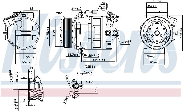 Nissens 890138 - Компрессор кондиционера unicars.by