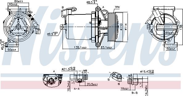 Nissens 890172 - Компрессор кондиционера unicars.by