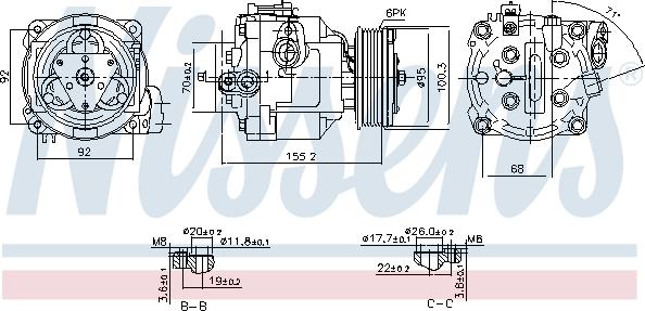 Nissens 890806 - Компрессор кондиционера unicars.by