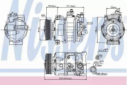 Nissens 89020 - Компрессор кондиционера unicars.by