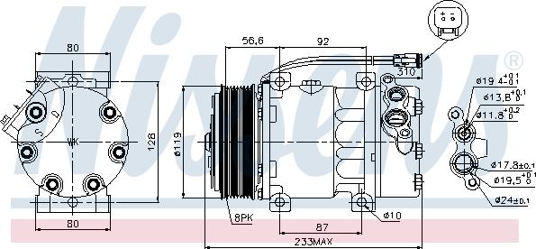 Nissens 89035 - Компрессор кондиционера unicars.by