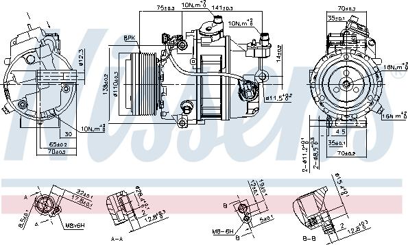 Nissens 890303 - Компрессор кондиционера unicars.by