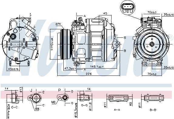 Nissens 890329 - Компрессор кондиционера unicars.by