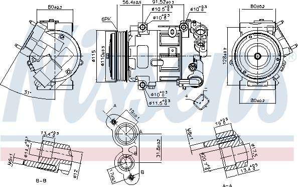 Nissens 890324 - Компрессор кондиционера unicars.by