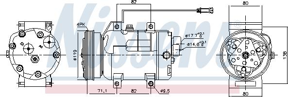 Nissens 89029 - Компрессор кондиционера unicars.by