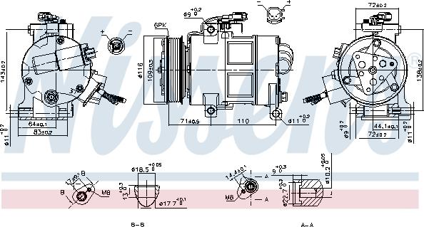 Nissens 890249 - Компрессор кондиционера unicars.by