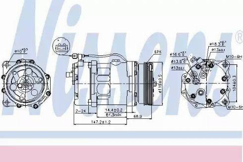 Nissens 89025 - Компрессор кондиционера unicars.by