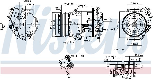 Nissens 890266 - Компрессор кондиционера unicars.by