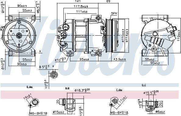 Nissens 890211 - Компрессор кондиционера unicars.by