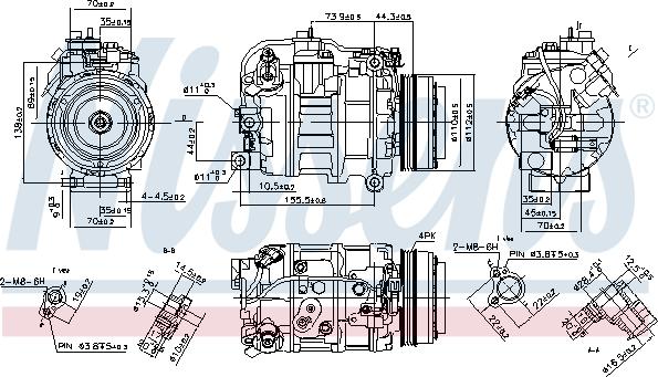 Nissens 890218 - Компрессор кондиционера unicars.by