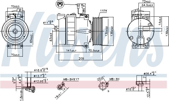 Nissens 89028 - Компрессор кондиционера unicars.by