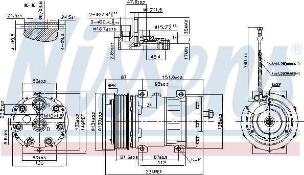 Nissens 890221 - Компрессор кондиционера unicars.by