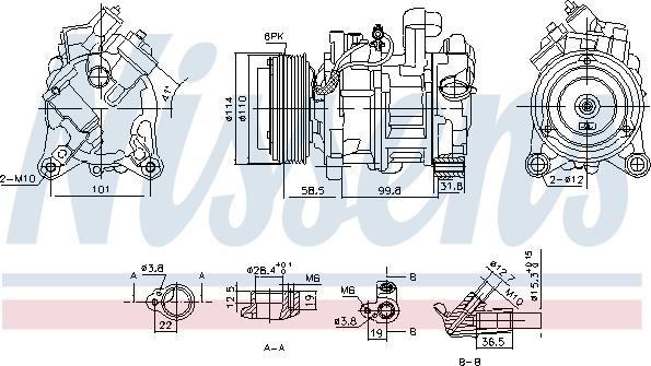 Nissens 890746 - Компрессор кондиционера unicars.by