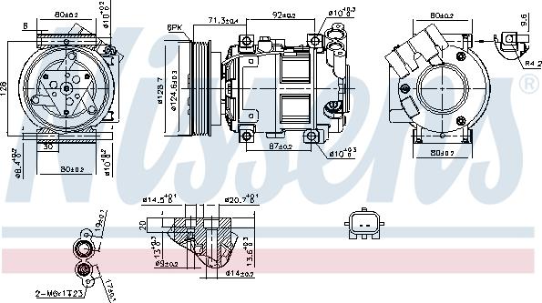 Nissens 890742 - Компрессор кондиционера unicars.by