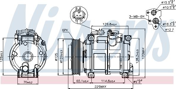 Nissens 89074 - Компрессор кондиционера unicars.by