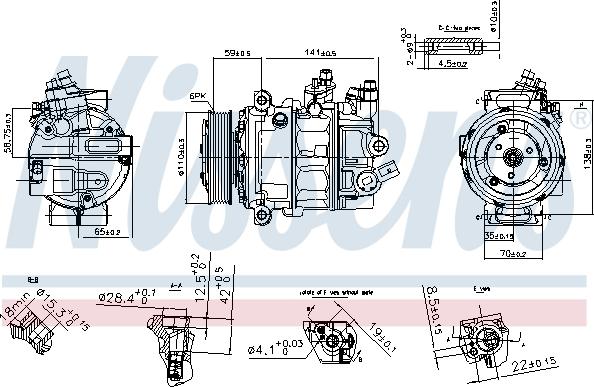 Nissens 890754 - Компрессор кондиционера unicars.by