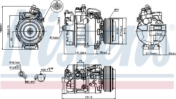 Nissens 89075 - Компрессор кондиционера unicars.by