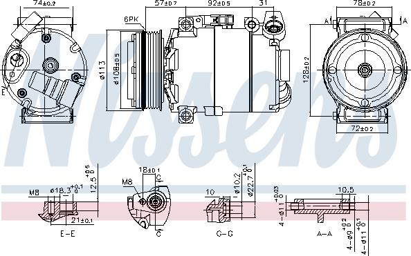 Nissens 890714 - Компрессор кондиционера unicars.by