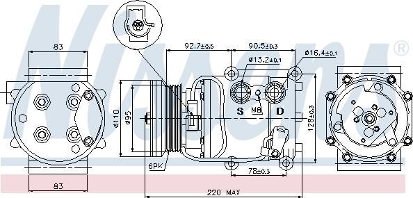 Nissens 89071 - Компрессор кондиционера unicars.by