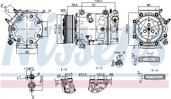 Nissens 890780 - Компрессор кондиционера unicars.by