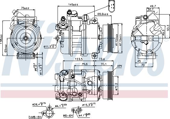 Nissens 89073 - Компрессор кондиционера unicars.by