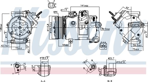 Nissens 890772 - Компрессор кондиционера unicars.by