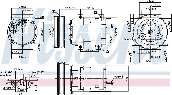 Nissens 89191 - Компрессор кондиционера unicars.by