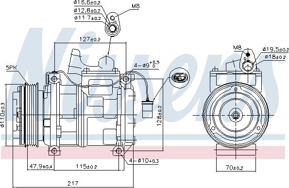 Nissens 89147 - Компрессор кондиционера unicars.by