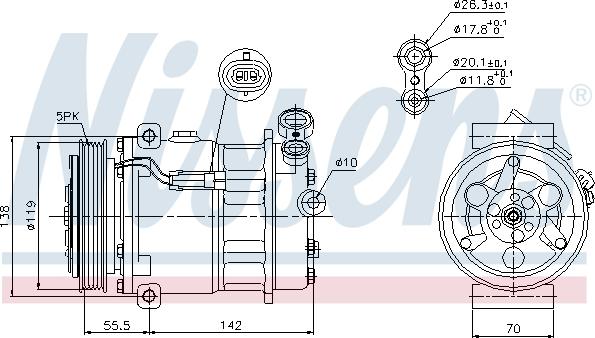 Nissens 89157 - Компрессор кондиционера unicars.by